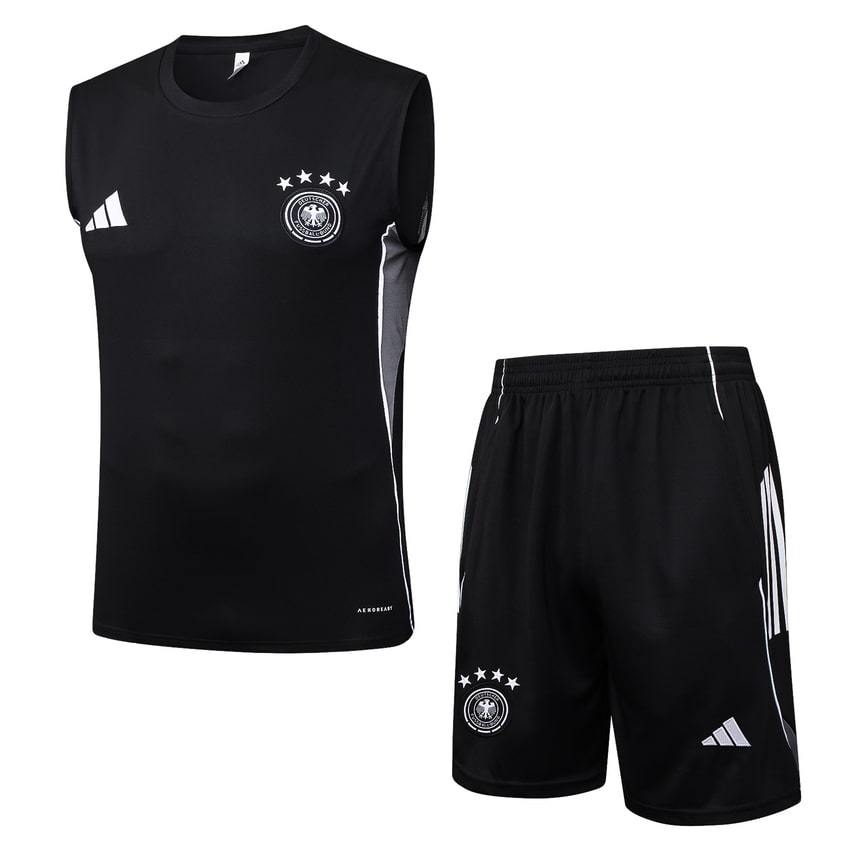 Debardeur Short Allemagne 2025 2026 Noir Blanc