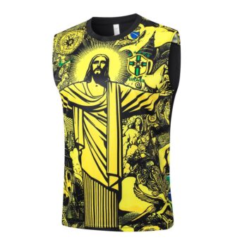 Alternative view of Debardeur Short Bresil 2024 2025 Jaune Motif