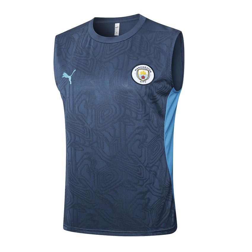 Debardeur Short Manchester City 2024 2025 Bleu Foncé – Image 2