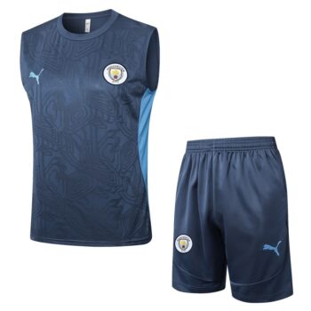 Debardeur Short Manchester City 2024 2025 Bleu Foncé