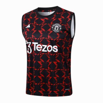 Alternative view of Debardeur Short Manchester United 2024 2025 Noir Rouge