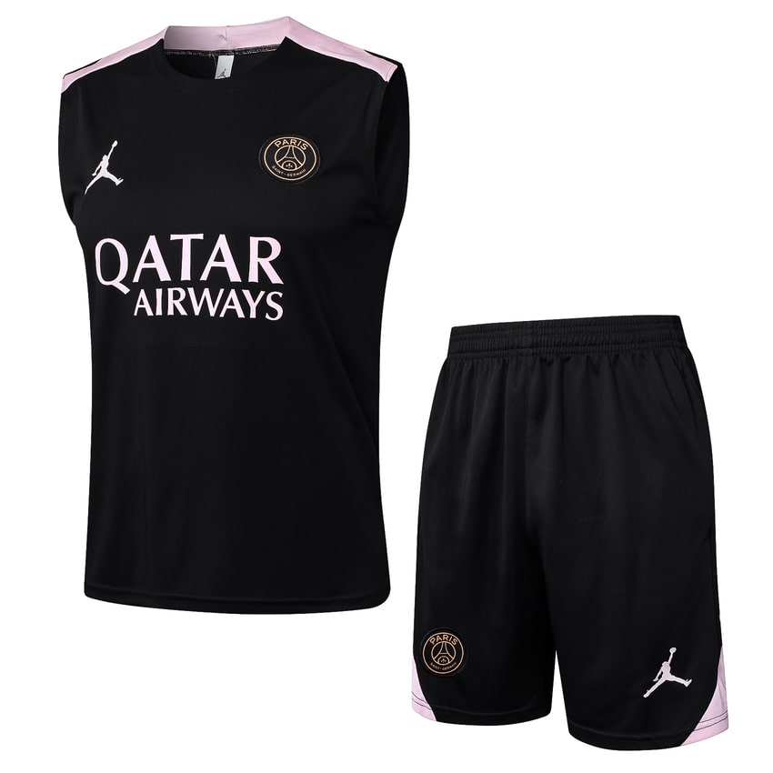 Debardeur Short PSG 2024 2025 Noir Rose
