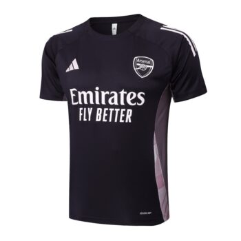 Alternative view of Ensemble Maillot Short Arsenal 2024 2025 Noir Rose