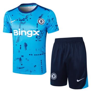 Ensemble Maillot Short Chelsea 2024 2025 Bleu Ciel