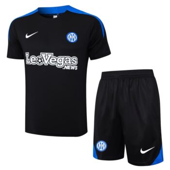 Ensemble Maillot Short Inter Milan 2024 2025 Noir Foncé