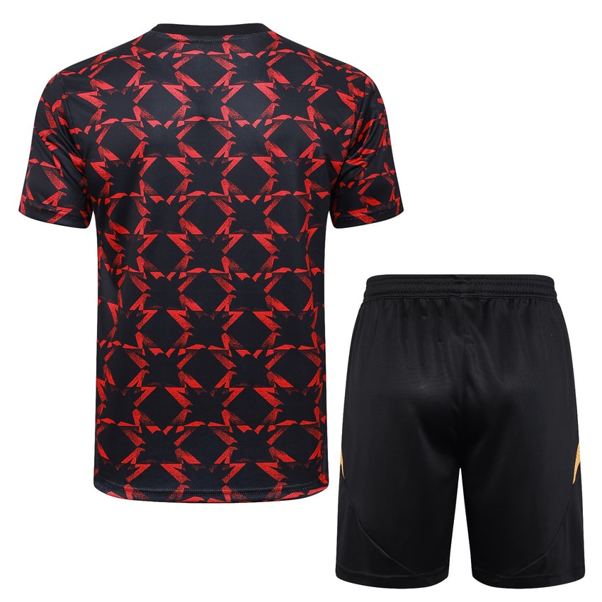 Ensemble Maillot Short Manchester United 2024 2025 Noir Rouge – Image 4