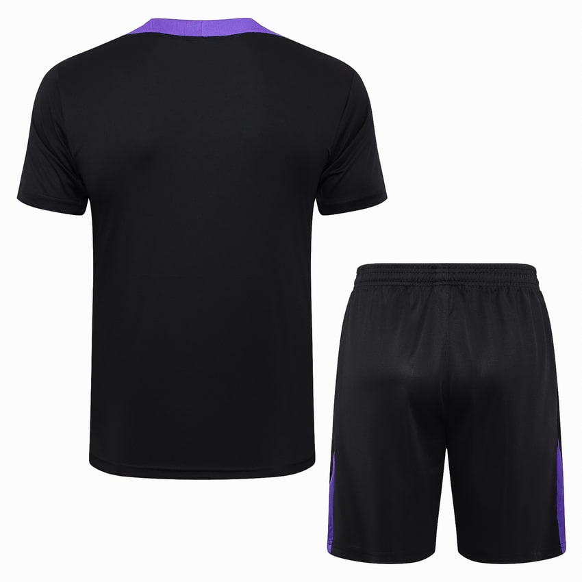 Ensemble Maillot Short PSG 2024 2025 Noir Violet – Image 4