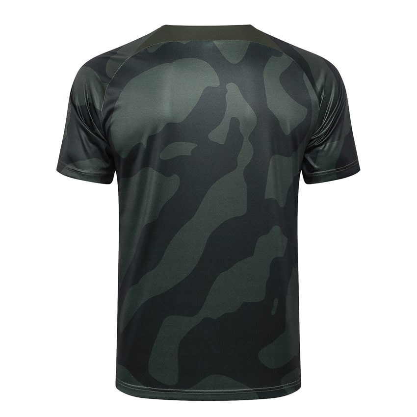 Ensemble Maillot Short PSG 2024 2025 Noir Vert – Image 3