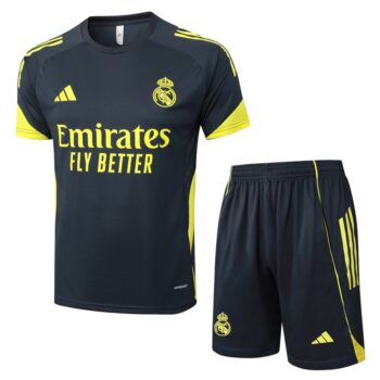 Ensemble Maillot Short Real Madrid 2025 2026 Noir Foncé