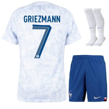 Maillot Enfant Equipe De France Exterieur CDM 2022 Griezmann