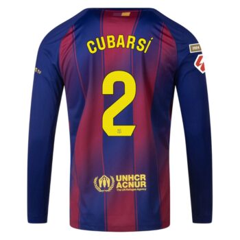 Alternative view of Maillot Barca Domicile 2025 2026 Cubarsi Manches Longues La Liga