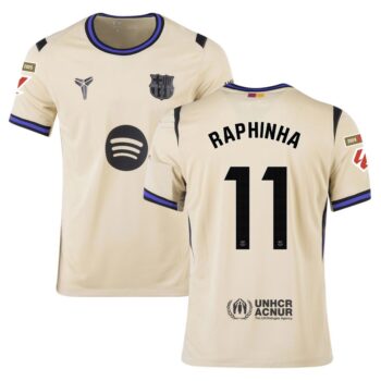 Maillot Enfant Barca Exterieur 2025 2026 Raphinha La Liga