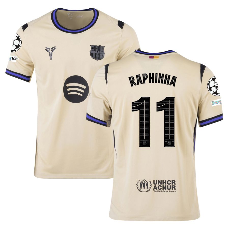 Maillot Enfant Barca Exterieur 2025 2026 Raphinha UCL