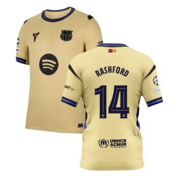 Maillot Enfant Barca Exterieur 2025 2026 Rashford UCL