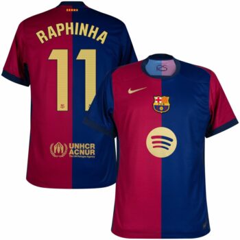 Maillot Enfant Barca Domicile 2024 2025 Raphinha New Sponsor