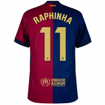 Alternative view of Maillot Enfant Barca Domicile 2024 2025 Raphinha New Sponsor