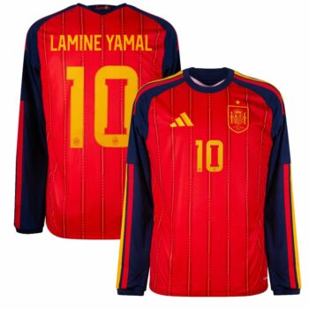 Maillot Espagne Domicile 2026 2027 Lamine Yamal 10 Manches Longues