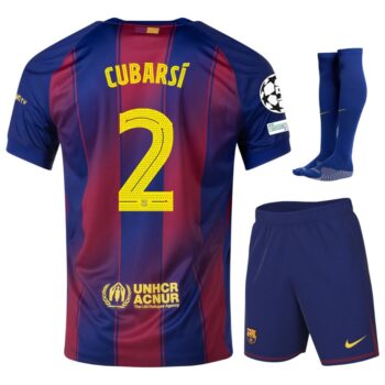 Maillot Kit Enfant Barca Domicile 2025 2026 Cubarsi UCL