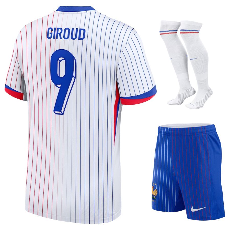 Maillot Kit Enfant Equipe de France Blanc 2024 2025 Giroud
