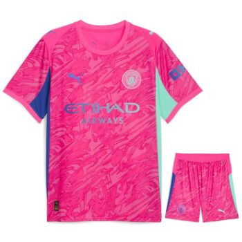 Maillot Kit Enfant Manchester City Domicile 2025 2026 Gardien Rose