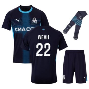 Maillot Kit Enfant OM Exterieur 2025 2026 Weah