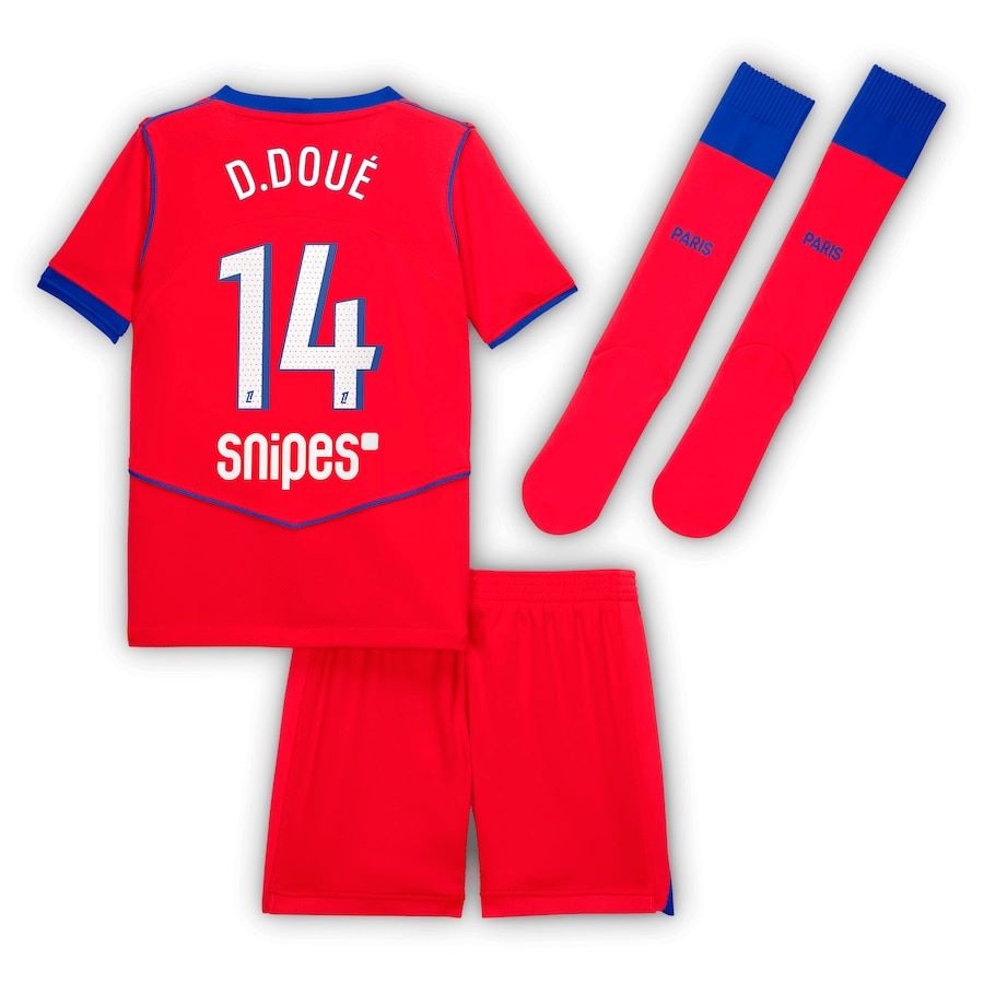 Maillot Kit Enfant PSG Third 2025 2026 Désiré Doué – Image 2