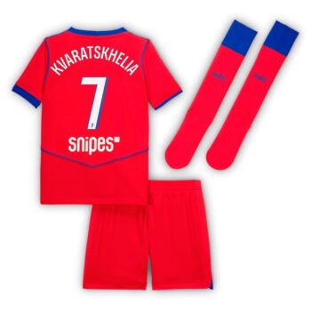 Alternative view of Maillot Kit Enfant PSG Third 2025 2026 Kvaratskhelia