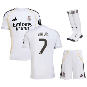 Maillot Kit Enfant Real Madrid Domicile 2025 2026 Vini Jr.