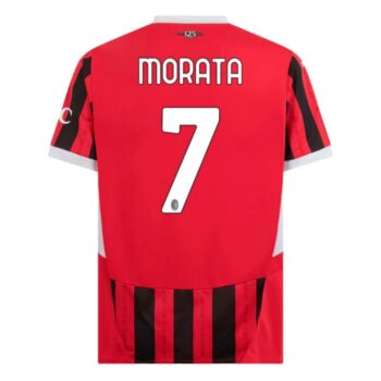 Alternative view of Maillot Kit Enfant Milan AC Domicile 2024 2025 Morata Blanc