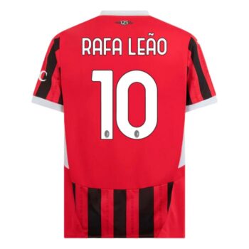 Alternative view of Maillot Kit Enfant Milan AC Domicile 2024 2025 Rafa Leão Blanc