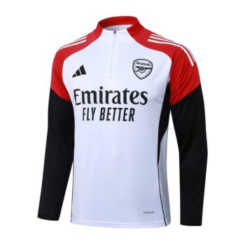 Alternative view of Survetement Arsenal Training 2025 2026 Blanc Rouge