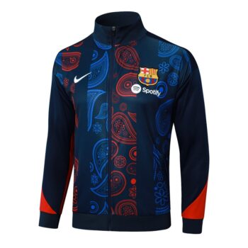 Alternative view of Survetement Barca Veste 2024 2025 Bleu Motif