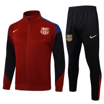 Survetement Barca Veste 2024 2025 Rouge Sombre