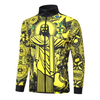 Alternative view of Survetement Bresil Veste 2024 2025 Jaune Motif