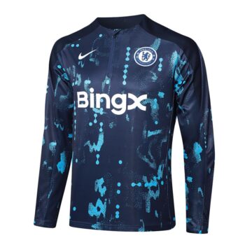 Alternative view of Survetement Chelsea Training 2024 2025 Bleu Motif