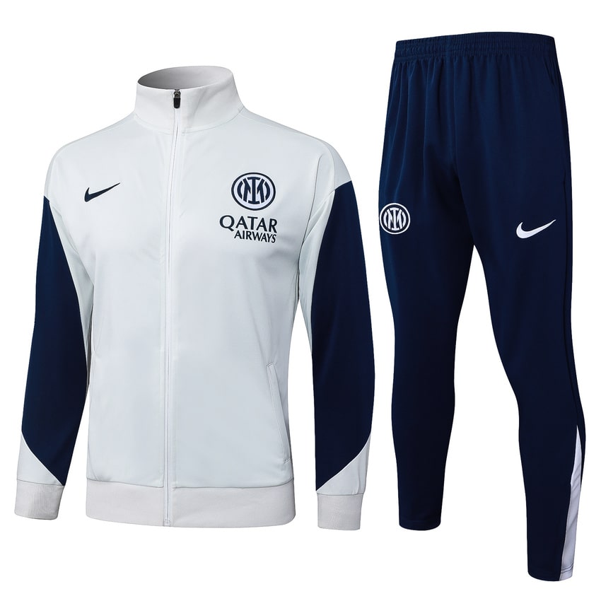 Survetement Inter Milan Veste 2025 2026 Blanc Bleu