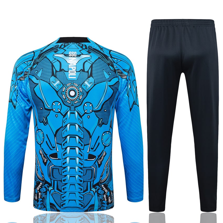Survetement Naples Training 2025 2026 Bleu Motif – Image 4