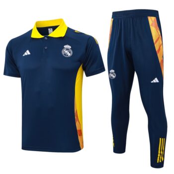 Survetement Real Madrid Polo 2024 2025 Bleu Jaune
