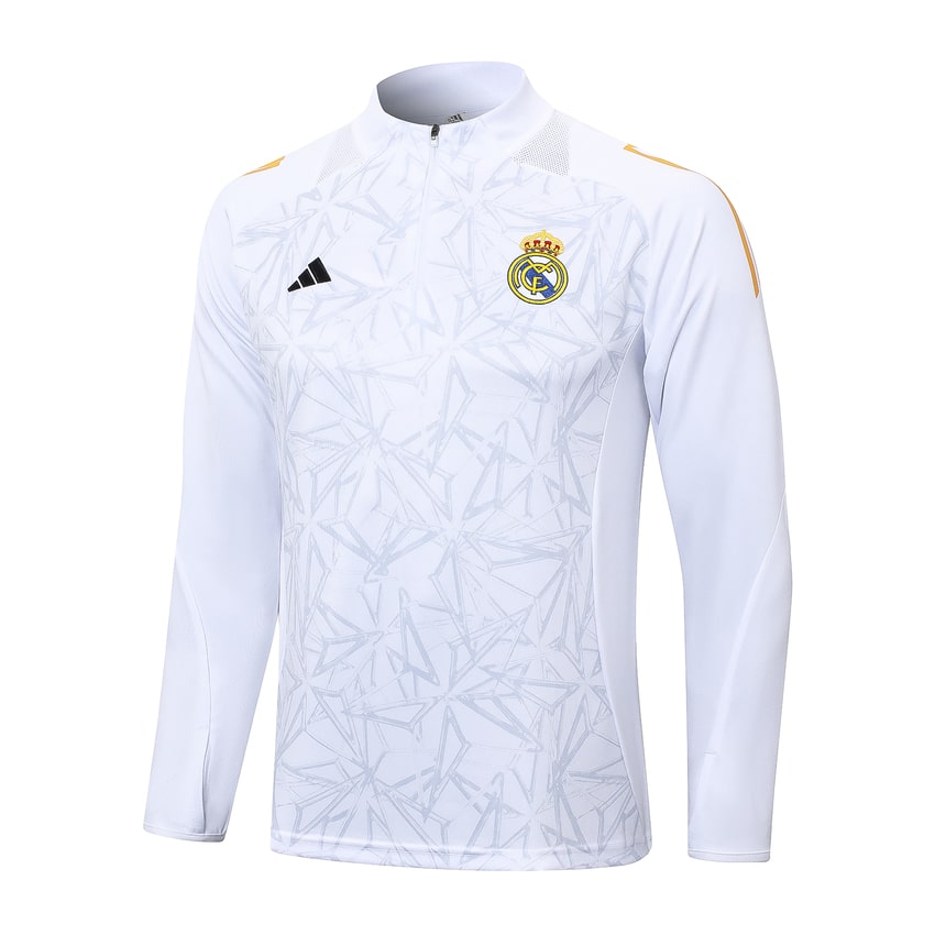 Survetement Real Madrid Training 2024 2025 Blanc Motif – Image 2