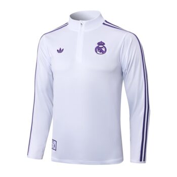 Alternative view of Survetement Real Madrid Training 2024 2025 Blanc Violet
