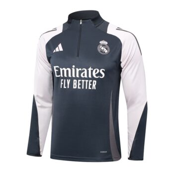 Alternative view of Survetement Real Madrid Training 2024 2025 Noir Blanc