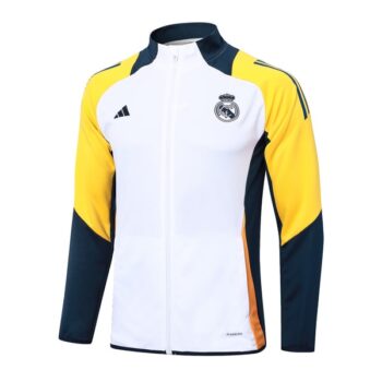 Alternative view of Survetement Real Madrid Veste 2024 2025 Blanc Jaune