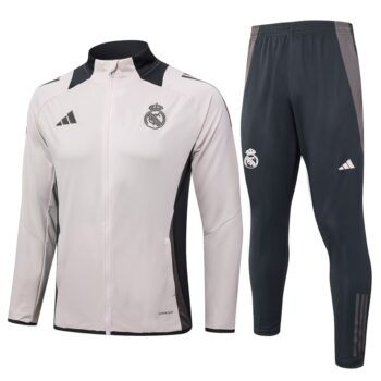 Survetement Real Madrid Veste 2024 2025 Gris Rosé