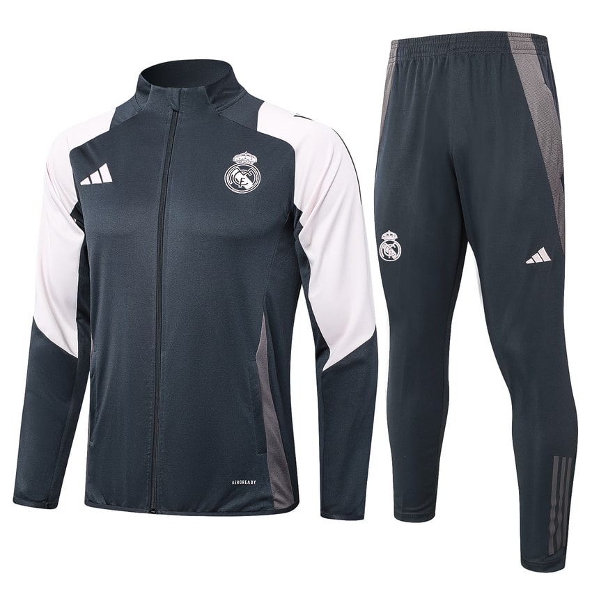Survetement Real Madrid Veste 2024 2025 Noir Blanc
