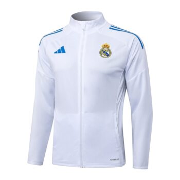 Alternative view of Survetement Real Madrid Veste 2025 2026 Blanc Bleu